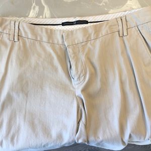 Gap 14 khaki pinstripe stretch boot cut trousers